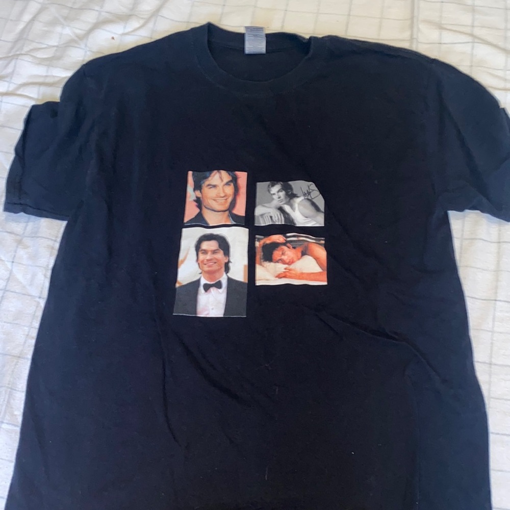 Ian Somerhalder Black Tee Shirt.